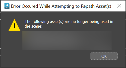 Cannot strip path with errors in 3ds Max 2024