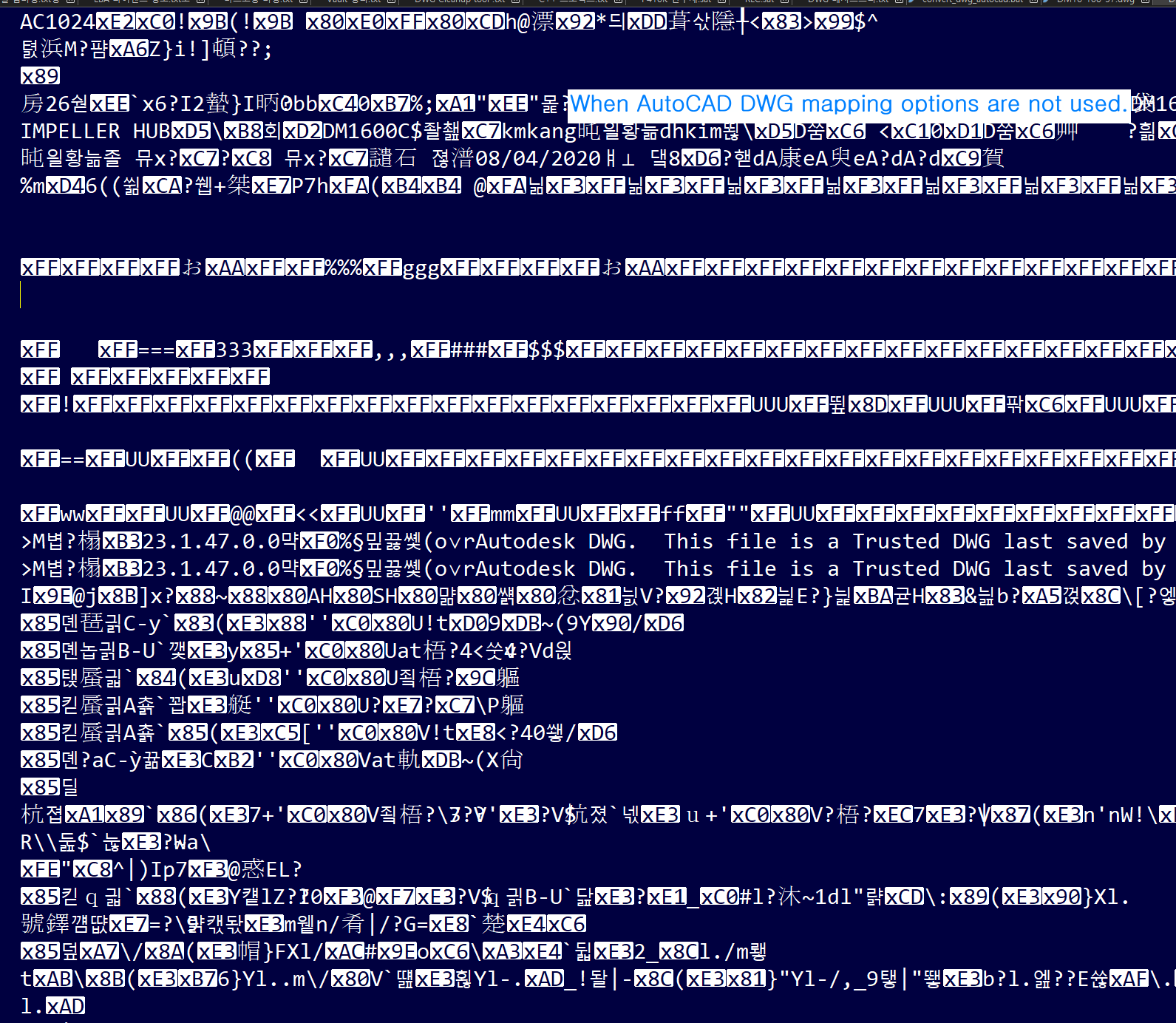 excluded AcDb_Thumnail_SchemaTDs when When AutoCAD DWG mapping options are not used