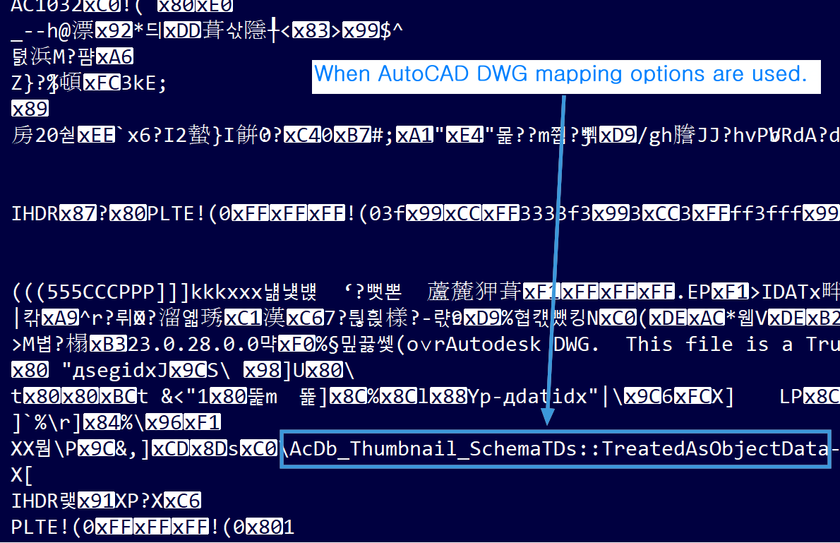 Included AcDb_Thumnail_SchemaTDs when When AutoCAD DWG mapping options are used