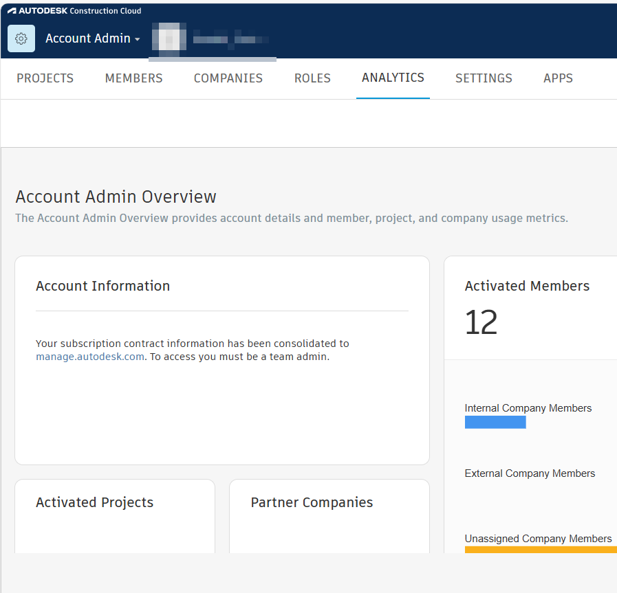 在 BIM 360 Account Admin 模块中检查帐户到期日期时，显示“NaN months remaining”消息。