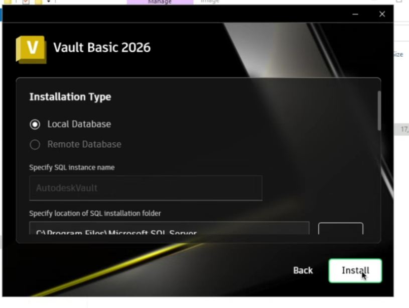 Vault server installer hangs after clicking 'Install'