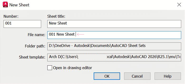 AutoCAD シート セットで新しいシートを作成するとエラーが発生する