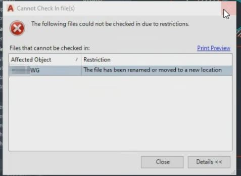 'The file has been renamed or moved to a new location' when trying to ...