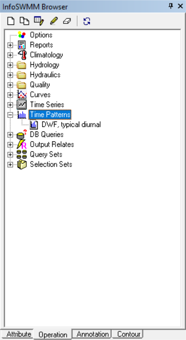 ICM SWMM で InfoSWMM 時間パターンを検索する場所