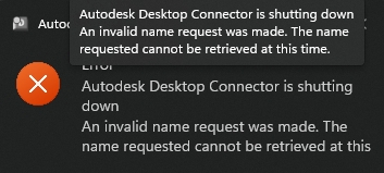 Autodesk Desktop Connector crashes after launch