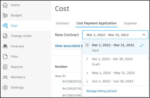 How to view and create cost payment application and billings in Cost ...