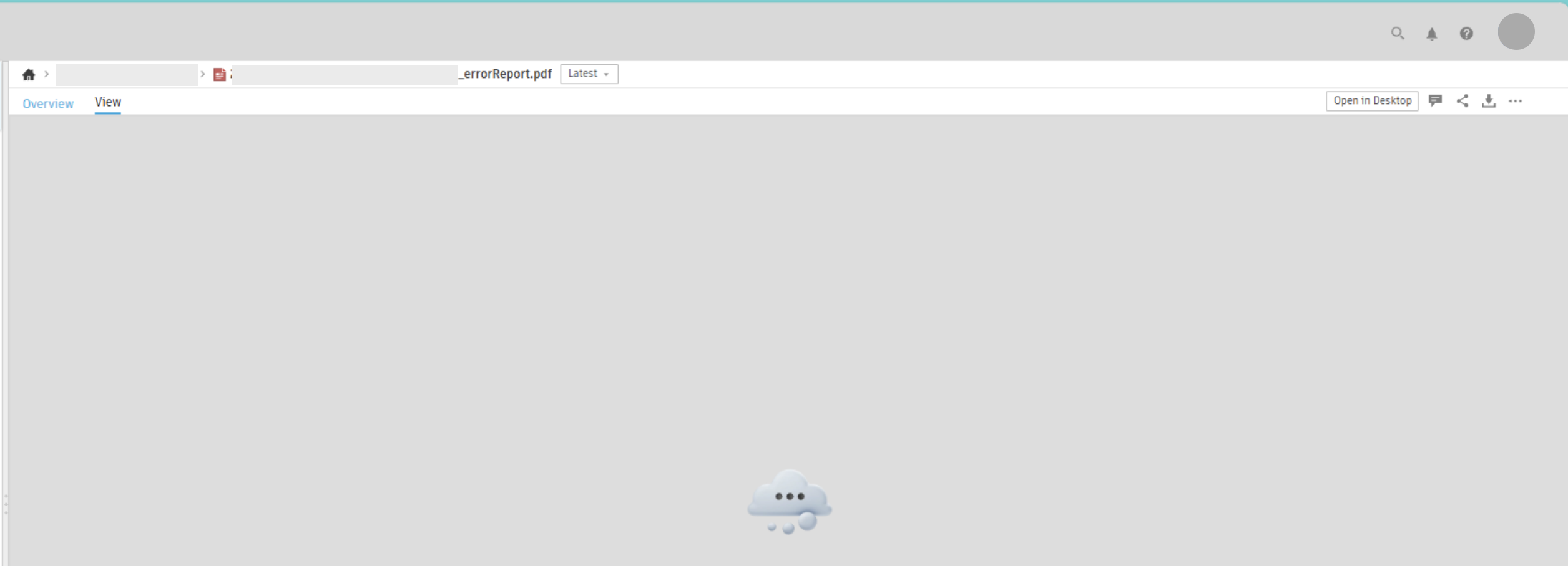 Greyed out with three dots on a cloud in the Autodesk Fusion web client