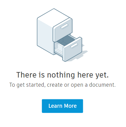 There is nothing here yet in the Home Tab of Fusion