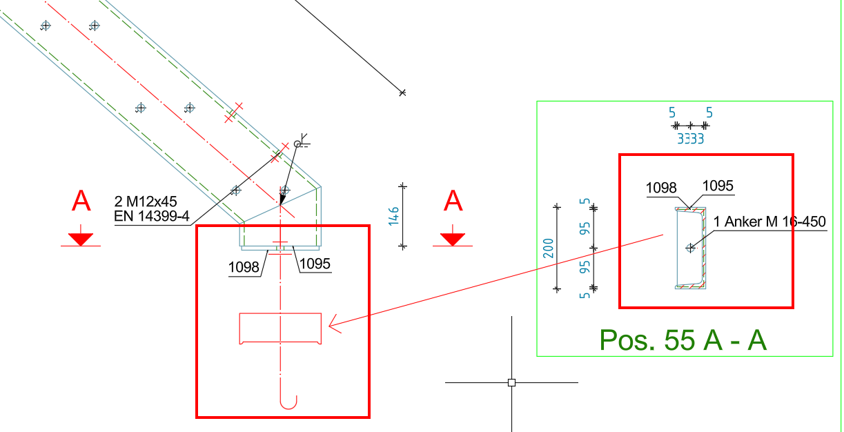 End plate view not aligned with the main view in drawing in Advance Steel