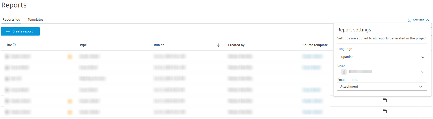 How to change the language of Autodesk Forma or BIM 360 Reports