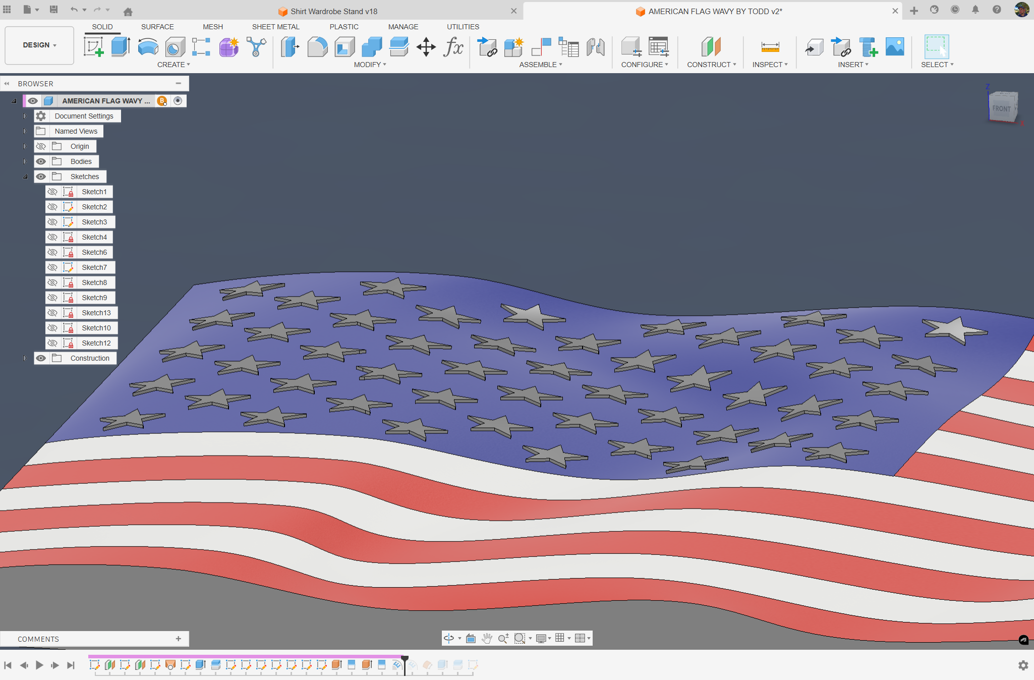 How to extrude a sketch on a curved surface in Fusion?