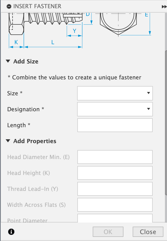 How to use a custom fastener in Autodesk Fusion Fastener Library