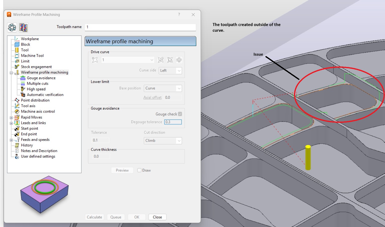How to Control Inside and Outside Curve Passes in Wireframe Profile ...