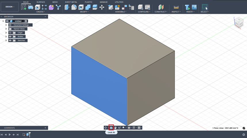 How to align the camera to a particular surface in Fusion