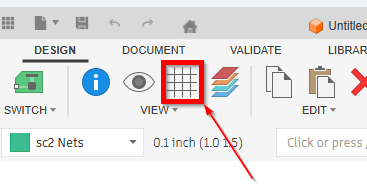 Grid setting in electronics schematics or PCB