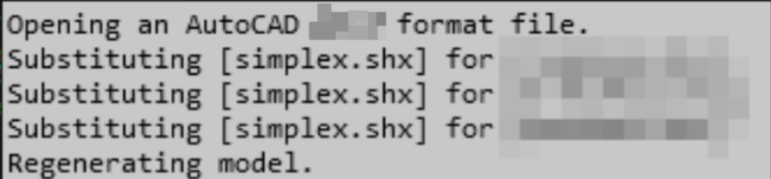 Substituting SHX file in command line in AutoCAD products. 