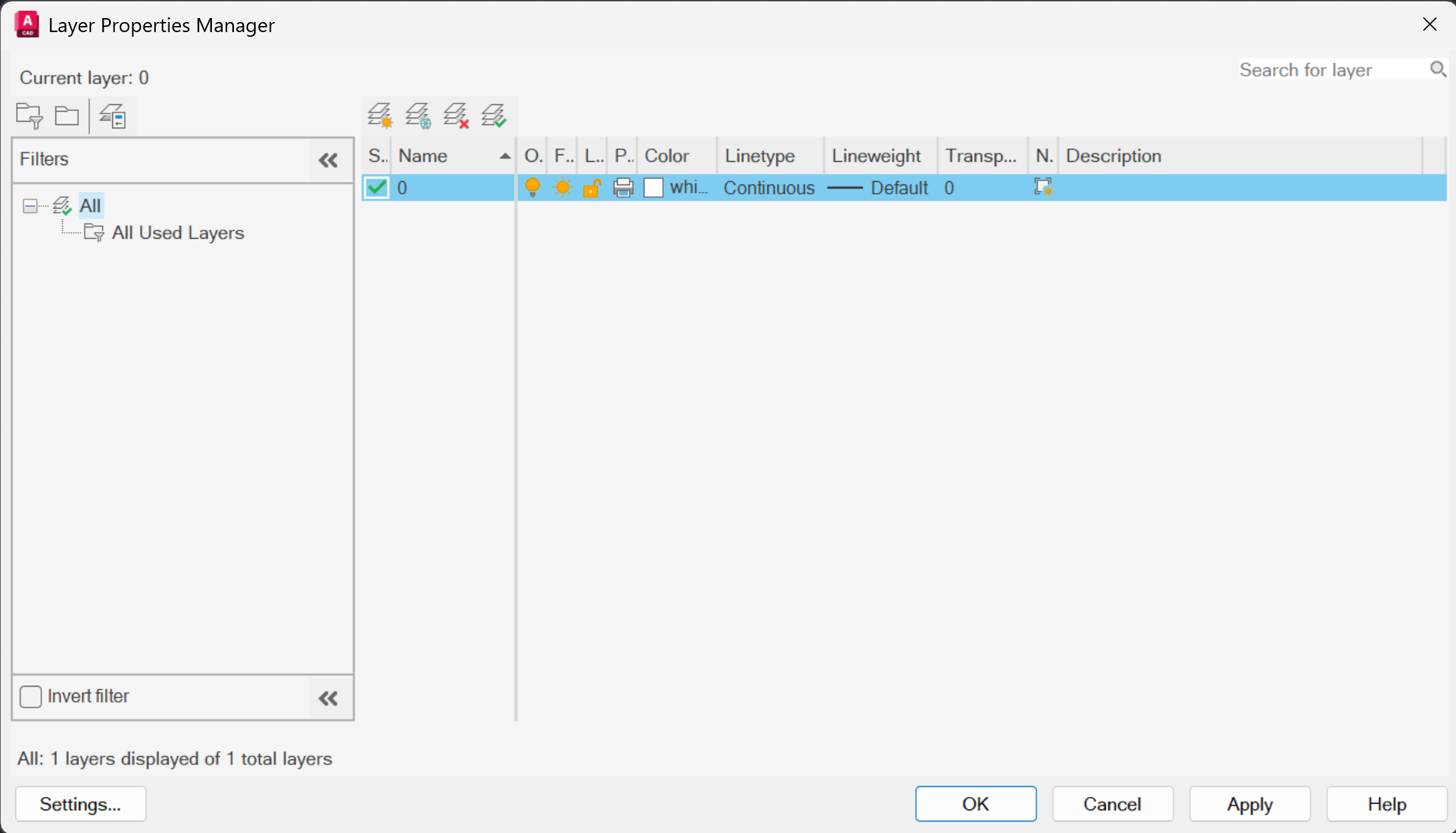 Layer Properties Manager opens as a dialog and blocks drawing area in ...
