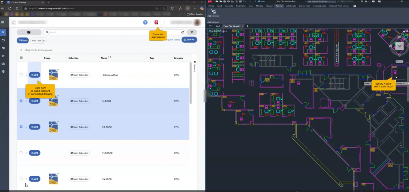 AutoCAD 製品で Content Catalog リボン コマンドが見つからない