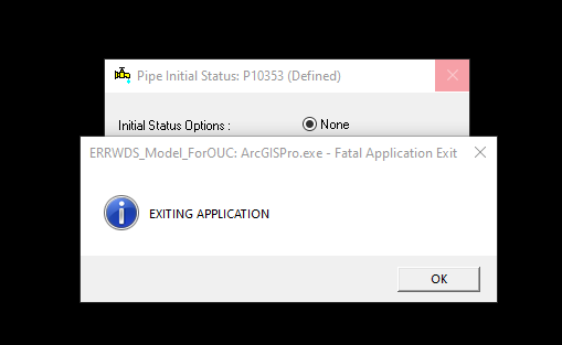 InfoWater Pro crashes when opening the Initial Status window for a ...
