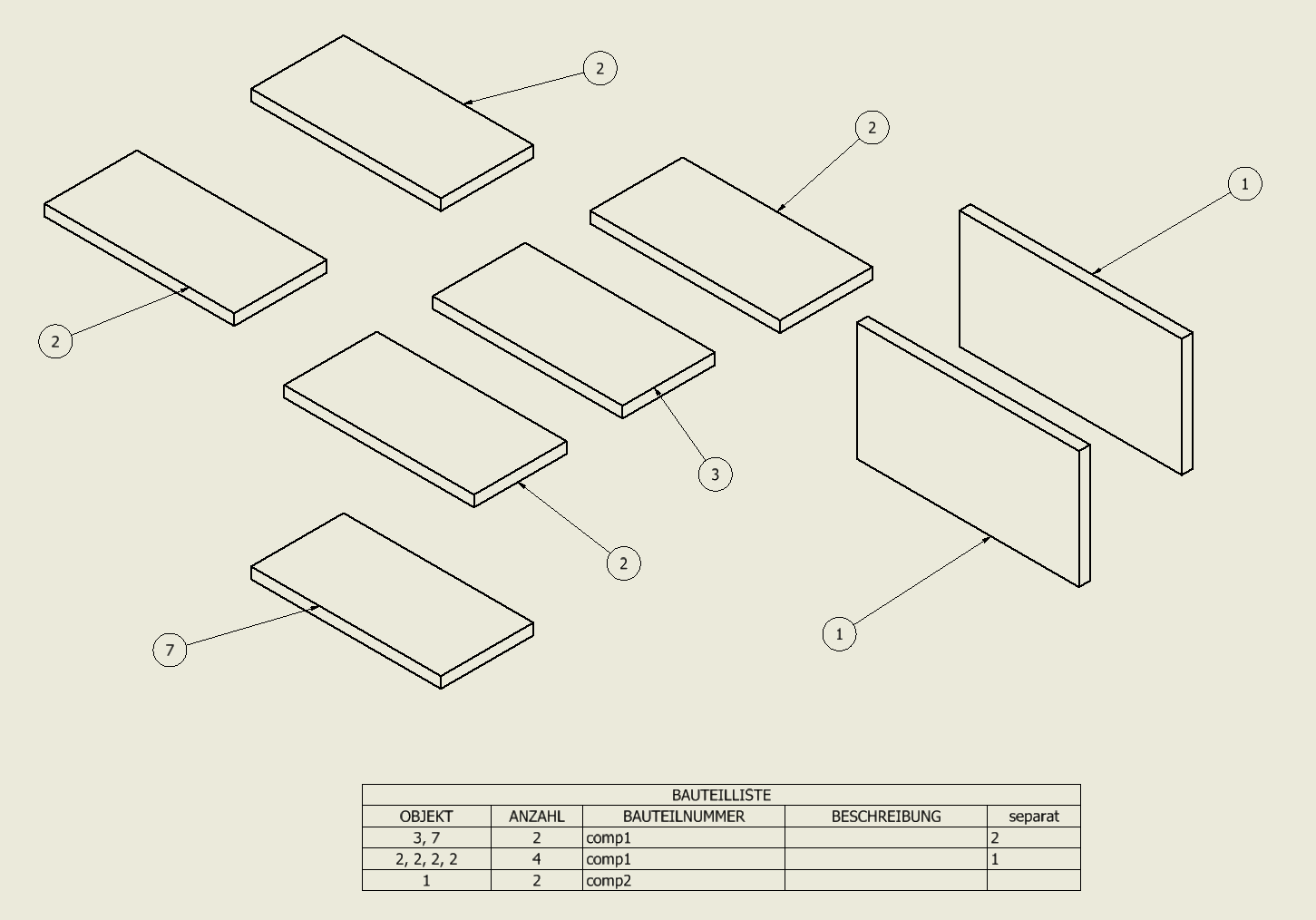 Sum up the same component with different item numbers in parts list on ...