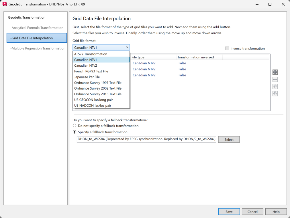 How to use .mnt files for transformation of coordinates in AutoCAD Map 3D
