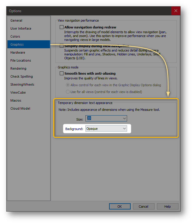 How to improve the visibility of temporary dimensions in Revit