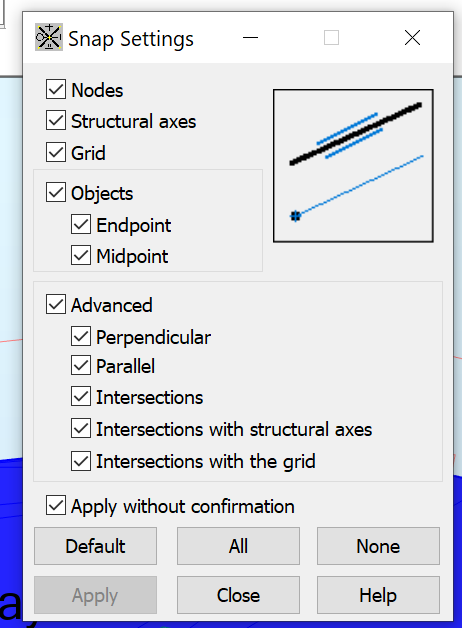 Cursor does not snap to required nodes while model geometry ...