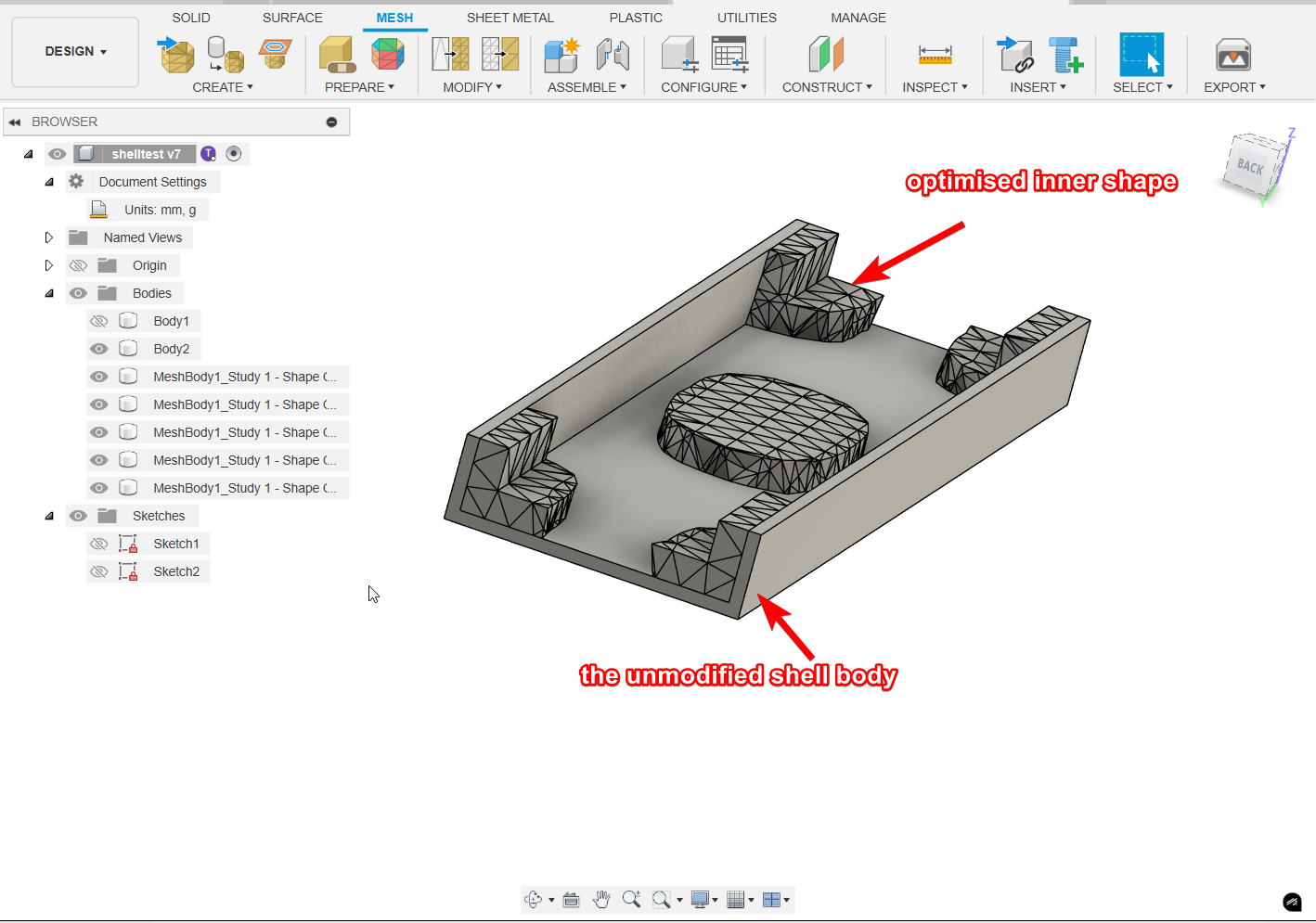 How to force Fusion Shape Optimzator not to reduce more material after ...