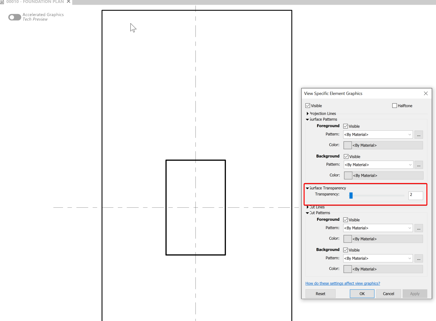 结构基础族中的符号线在Revit 中显示为粗隐藏线