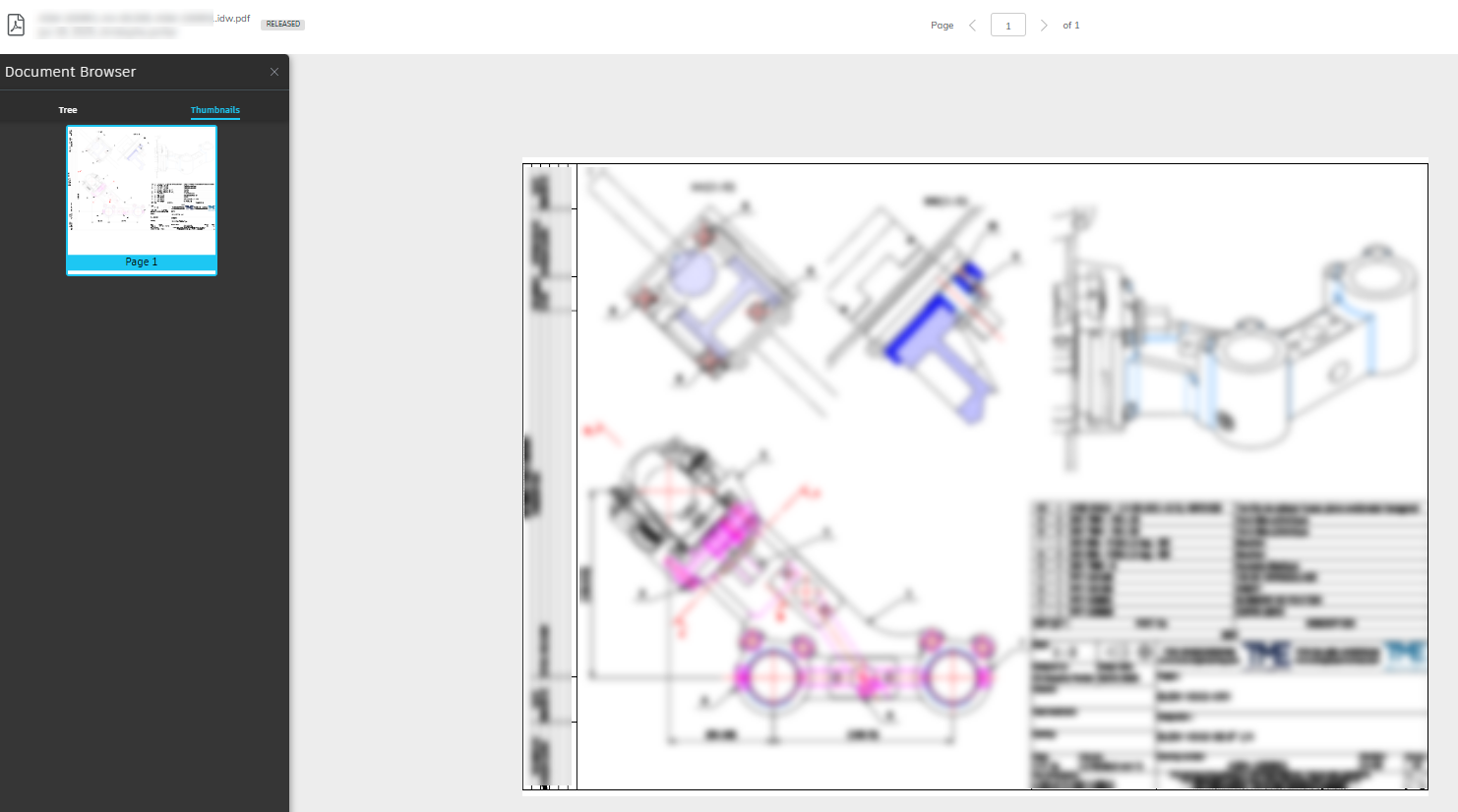 When having Inventor drawing attached to item in Upchain the pdf and ...