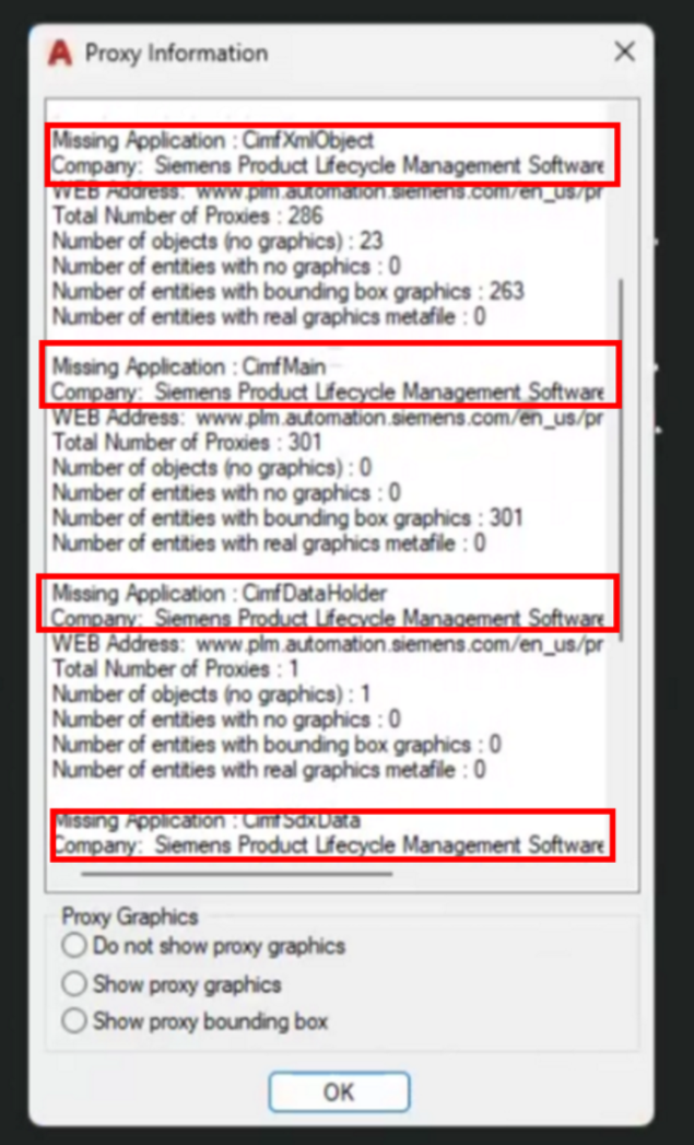 Siemens FactoryCAD Object Enabler が AutoCAD、DWG TrueView、Design