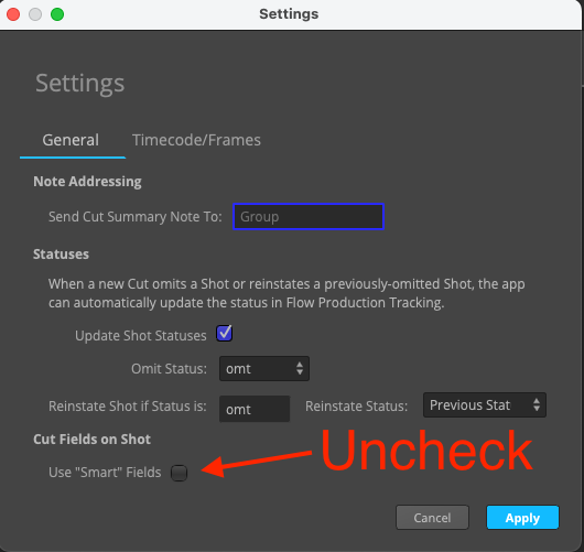 Cut info not updating on Shots page after importing cut with Flow ...