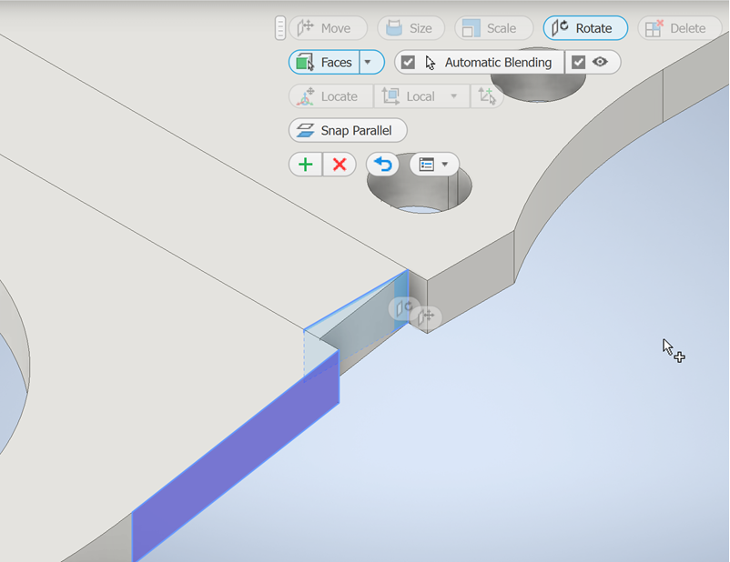 Faces are not merged when adding extrusion to sheet metal part in Inventor