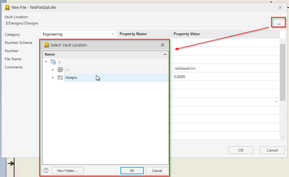 Vault既定の保存場所 $/設計//Inventor 2025.3 で Vault Data Standard (VDS)を使用して保存する ...
