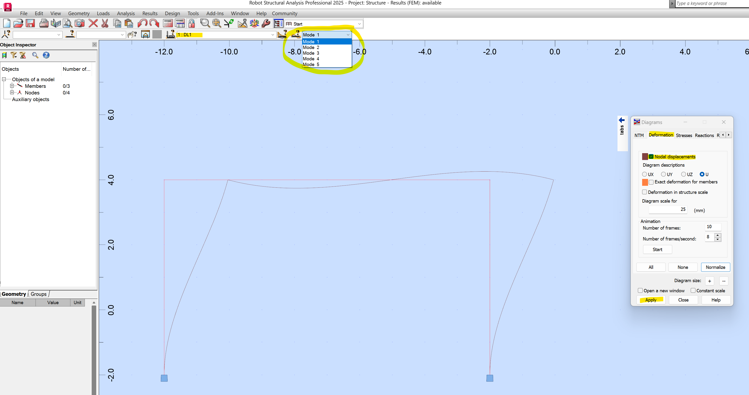 How to display global buckling modes and corresponding critical ...