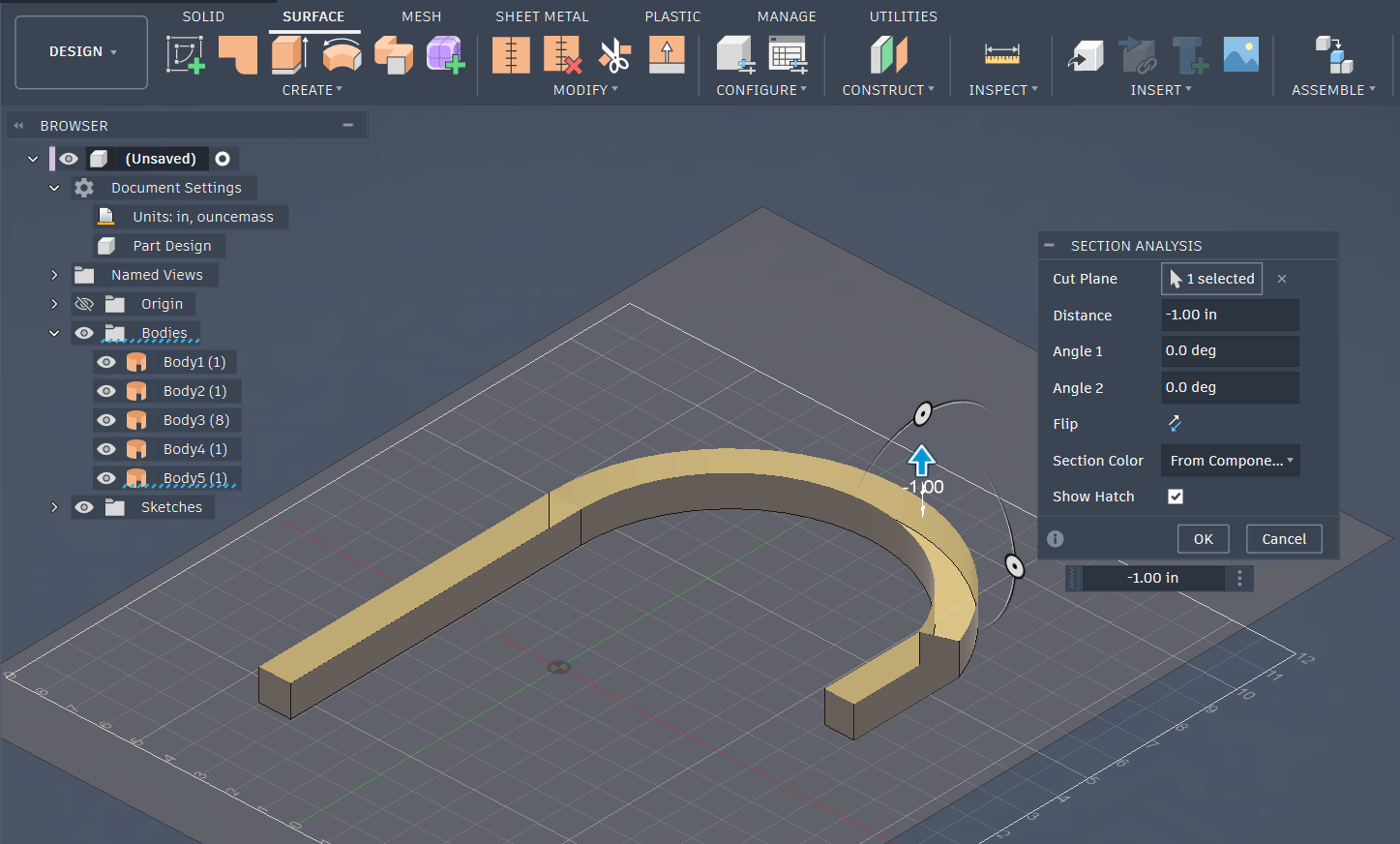 如何在 Autodesk Fusion 中将曲面体转换为实体