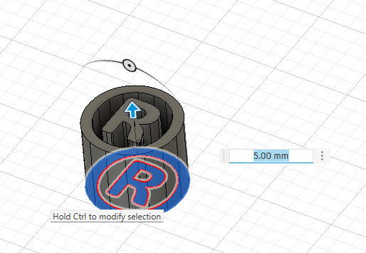 Special character text or font is not extruded correctly in Fusion.