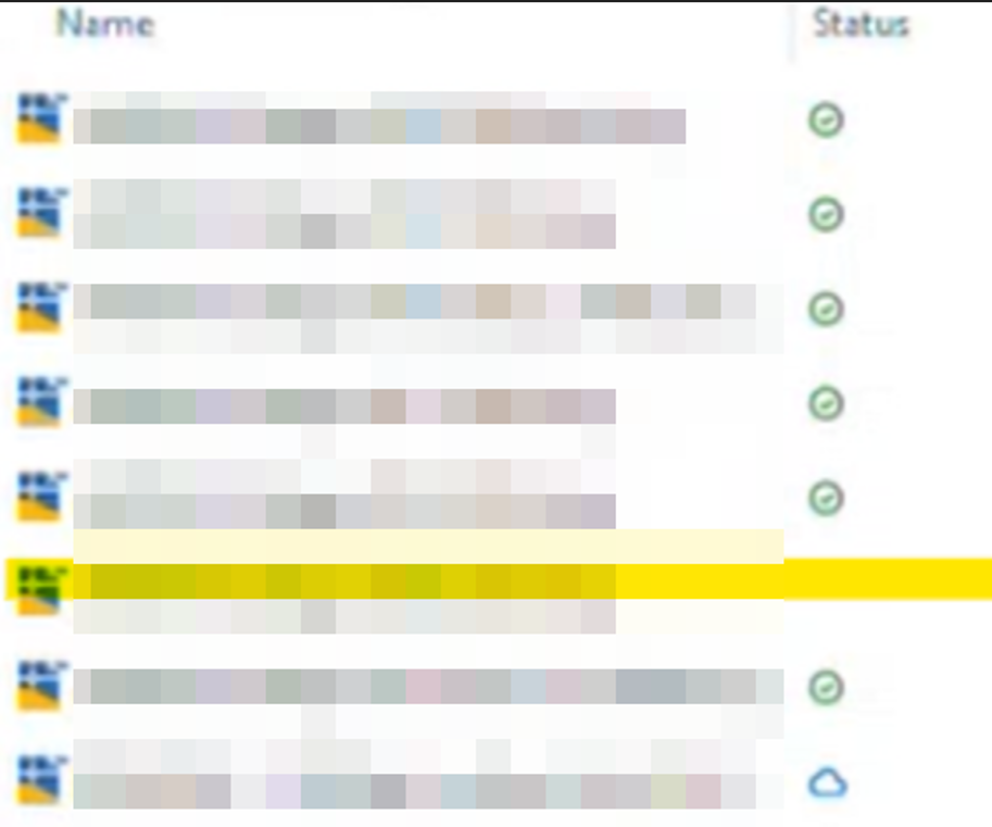 Unsynced files - Missing status icon in Desktop connector