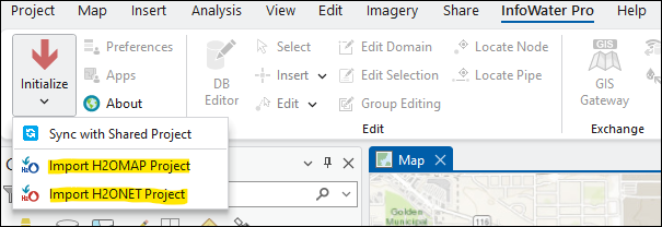 How to convert H2ONet or H2OMap Water models to InfoWater Pro