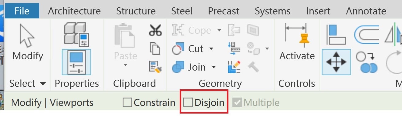 “Selection cannot be copied” when moving a viewport in Revit sheet view