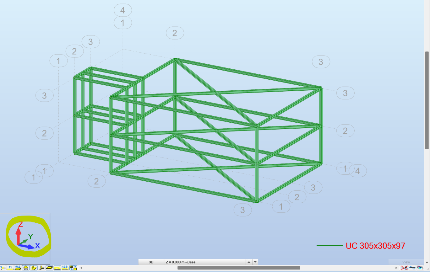 Is it possible to have structural axis description on both sides