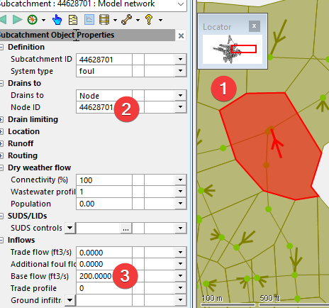 How to insert the flow coming from nearby homes from laterals into ...