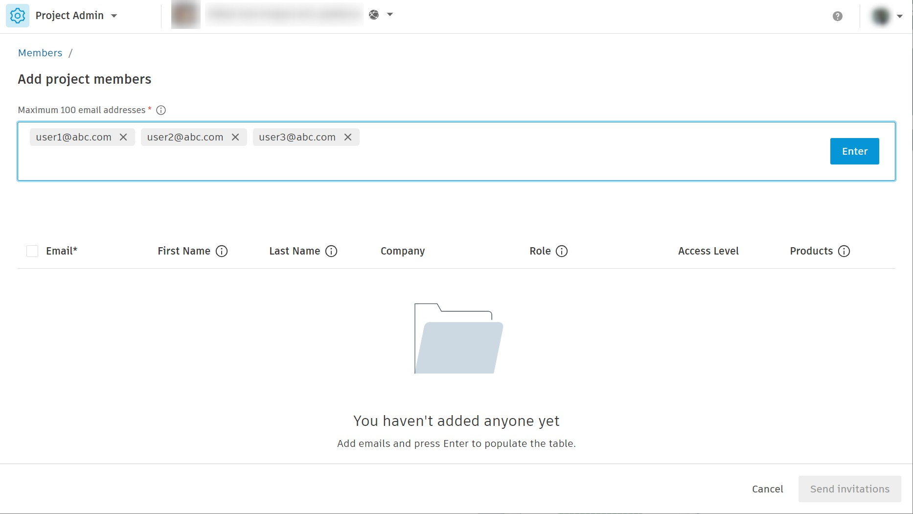 How to bulk add members to an Autodesk Forma project