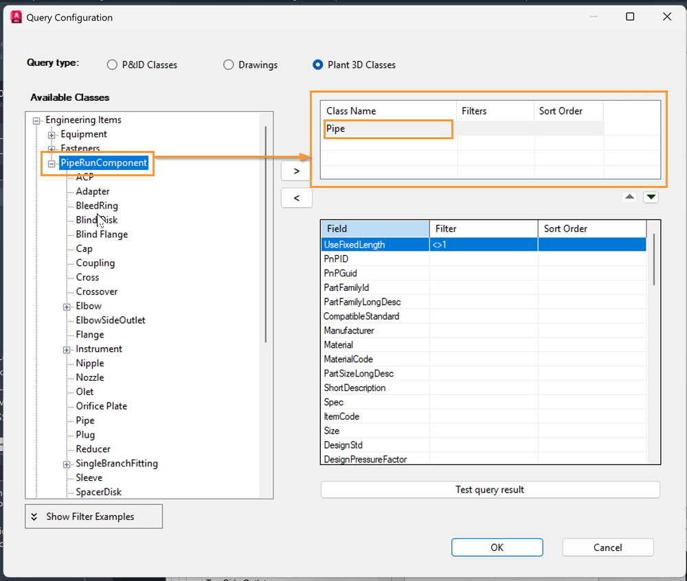 AutoCAD Plant 3D で Report Creator を使用して、P3d Line Group