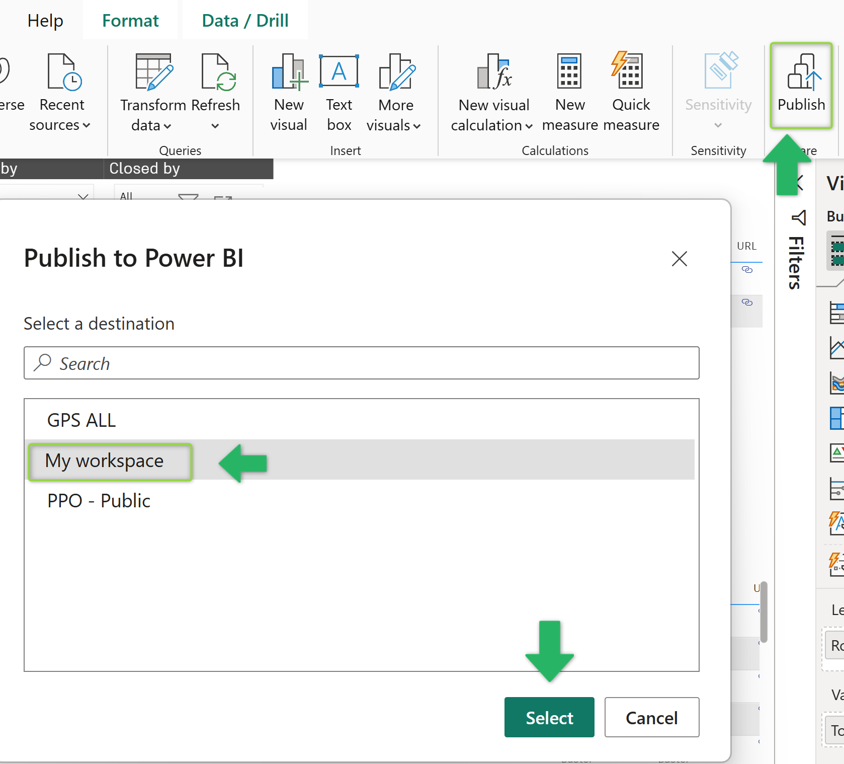 É possível publicar um painel do Power BI em um cartão de painel do ...