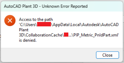 パスへのアクセスに失敗しましたProjectAnchor.ank is denied
