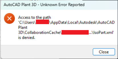 パスへのアクセスに失敗しましたProjectAnchor.ank is denied