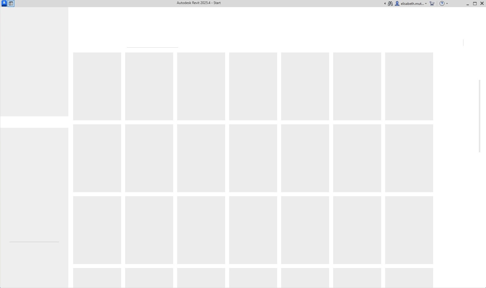 Blank window is displayed instead of Home screen after launching Revit
