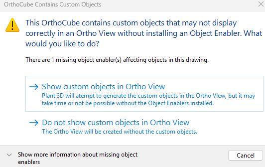 この OrthoCube には、次のようなカスタム オブジェクトが含まれてい