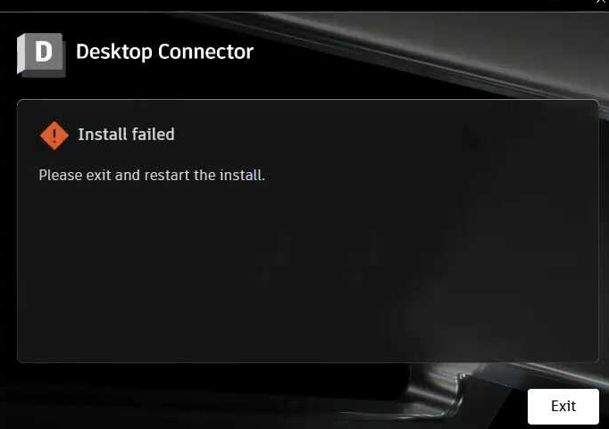オートデスク製品のインストール中に「インストールに失敗しました